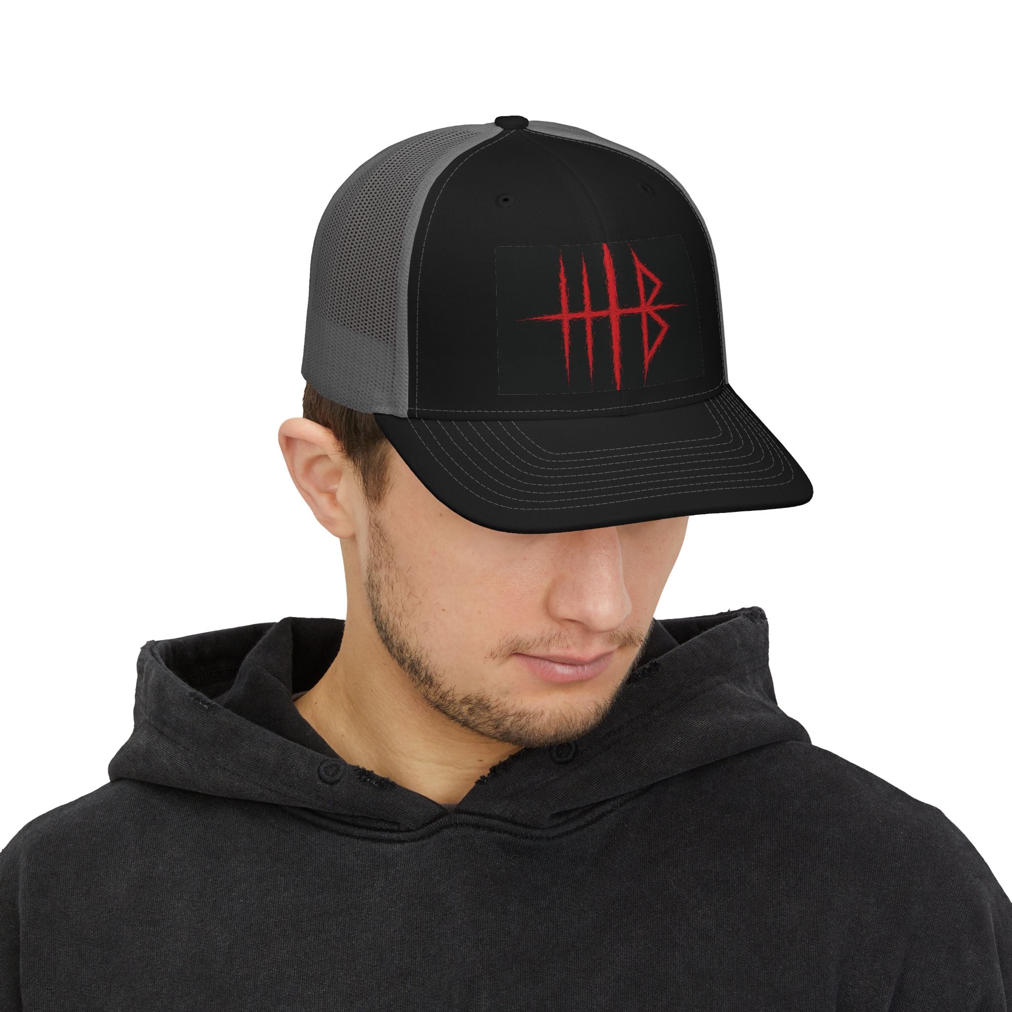 Red Scratch HIB Trucker Hat