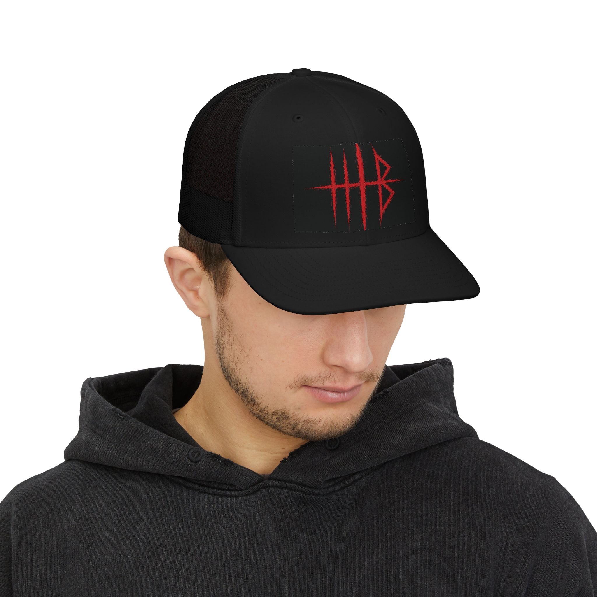 Red Scratch HIB Trucker Hat